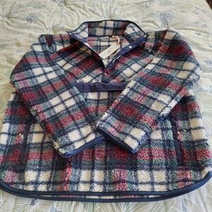 Vineyard Vines Sherpa Tartan Fleece Pullover Jacket